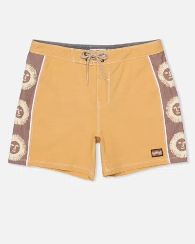 United Legwear Men's Phantom Naturals Blocked Sessions Boardshort 16" In Pebble
