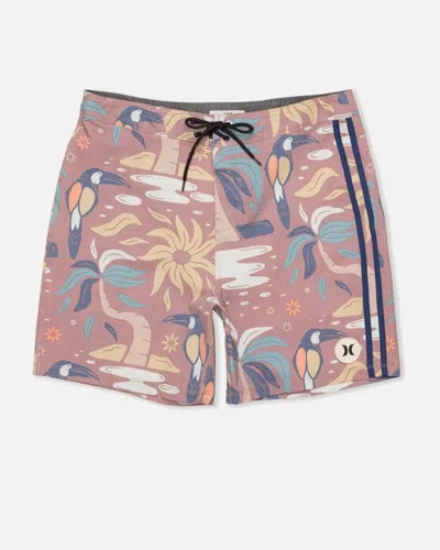 United Legwear Men's Phantom Naturals Tailgate Boardshort 18" In Phantom Rose