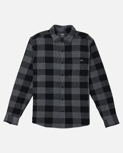 United Legwear Men's Portland Knit Long Sleeve Flannel In Black