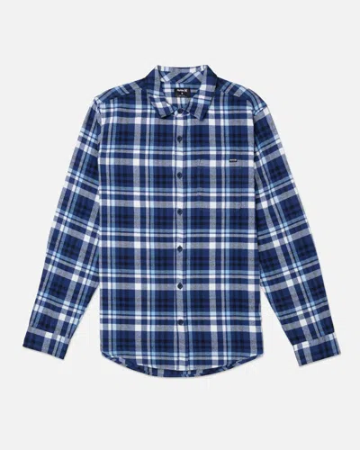 United Legwear Men's Portland Organic Long Sleeve Flannel In Submarine