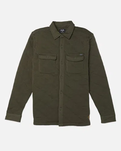 United Legwear Men's Santa Cruz Quilted Long Sleeve Fleece In Olive
