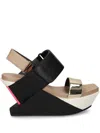 United Nude Delta Wedge Sandal In Black