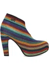 United Nude 100mm Fold Hi Boots In Multi
