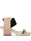 United Nude 60mm Block-heel Strap Sandals In Gold