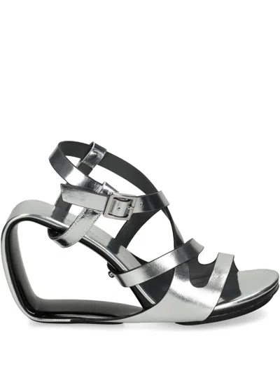 United Nude 65mm Mirrored Sandals In Silver