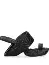 United Nude 80mm Loop Hi Puffy Mules In Black