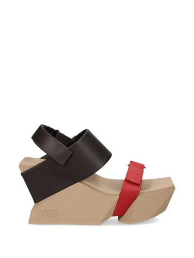 United Nude Brutt Touch-strap Wedge Sandals In Multi