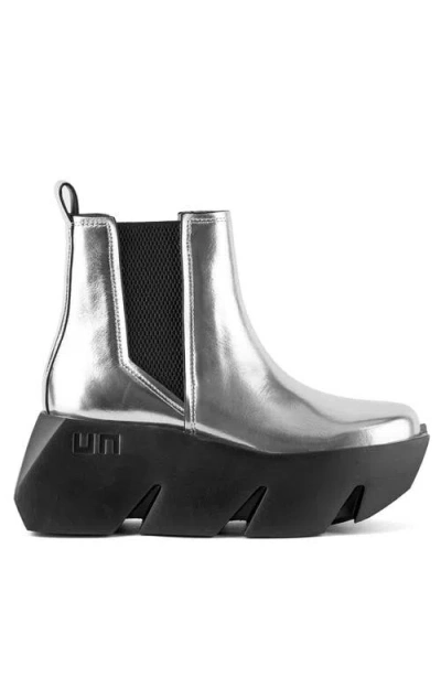United Nude Bull Chelsea Boot In Silver