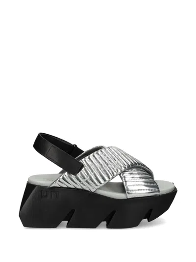 United Nude Bull Puffier Quilted Crossover-strap Sandals In Black