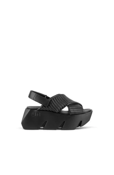 United Nude Bull Puffier Sandals In Black