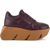 United Nude Bull Puffy Sneaker In Burgundy