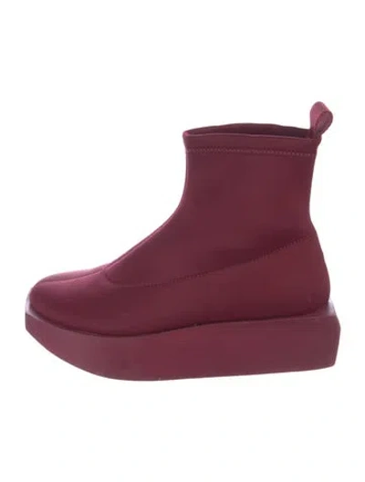 Pre-owned United Nude Chelsea Boots In Burgundy