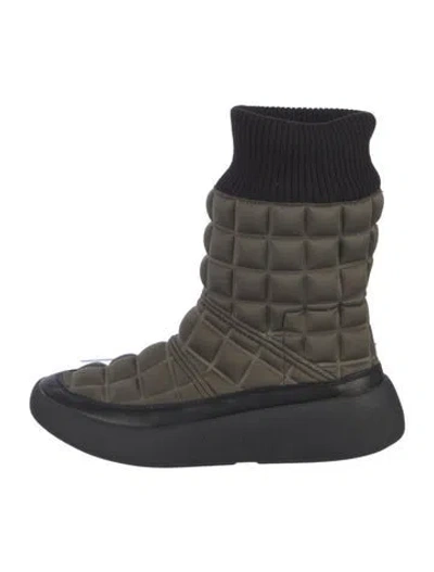 Pre-owned United Nude Colorblock Pattern Sock Boots In Green