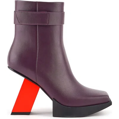 United Nude Construct Bootie Hi In Burgundy