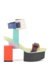 United Nude Cubist Sandal In Red/blue