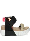 United Nude Delta Run Sandals In Black