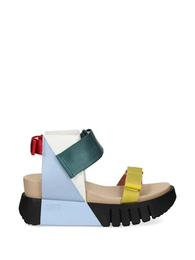 United Nude Delta Run Touch-strap Platform Sandals In Multi