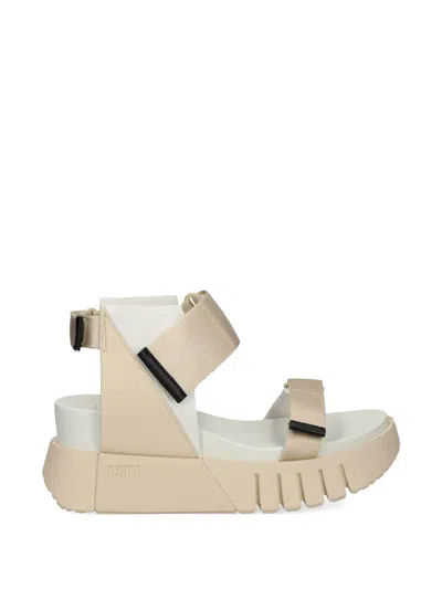 United Nude Delta Run Touch-strap Platform Sandals In Brown