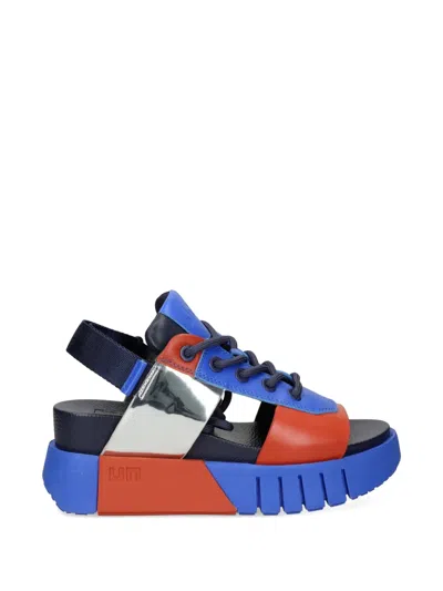 United Nude Delta Sporty Ii Colour-blocking Lace-up Sandals In Multi