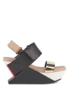 United Nude Delta Wedge Sandal In Black