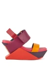 United Nude Delta Wedge Sandal In Red/yellow/orange