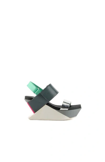 United Nude Delta Wedge Sandal In Black