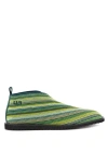 United Nude Fold Square Lo Slip-on In Emerald Mix