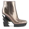 United Nude Glam Square Boot In Silver