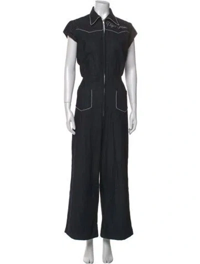 Pre-owned United Nude Graphic Print Jumpsuit In Black
