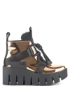 United Nude Grip Nomad Lo Platform Lug Bootie In Rose Gold