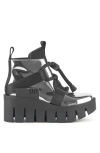 United Nude Grip Nomad Lo Platform Lug Bootie In Silver