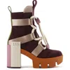 United Nude Grip Nomad Mid Platform Lug Bootie In Multi