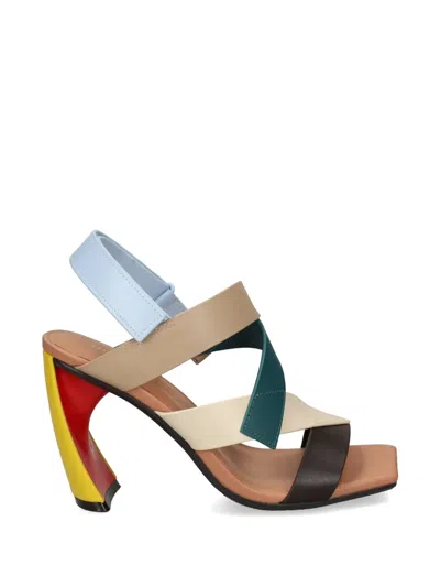 United Nude Juma Straps Hi Colour-blocking Crossover Sandals In Multi