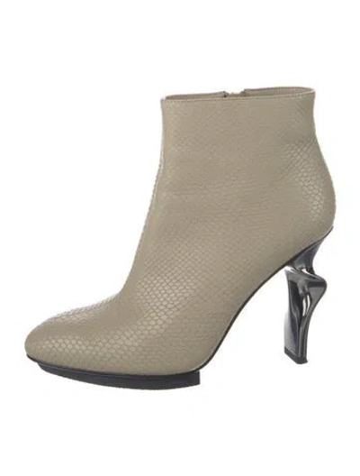 Pre-owned United Nude Leather Boots In Neutral