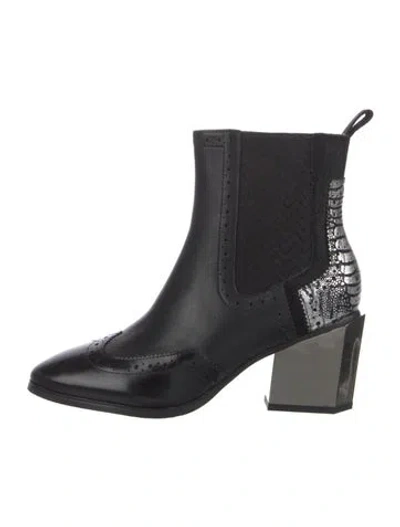 Pre-owned United Nude Leather Chelsea Boots In Black