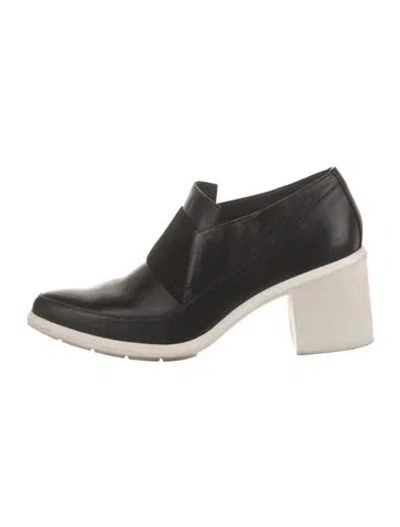 Pre-owned United Nude Leather Mules In Black