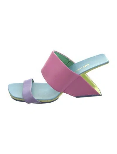 Pre-owned United Nude Leather Slides In Blue