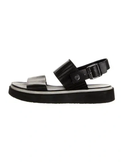 Pre-owned United Nude Leather Slingback Sandals In Black