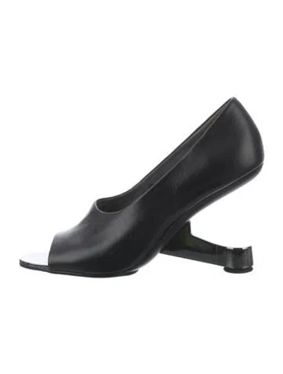 Pre-owned United Nude Leather Slingback Sandals In Black