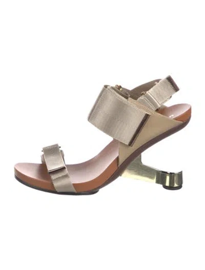 Pre-owned United Nude Leather Slingback Sandals In Neutral