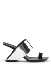 United Nude Loop Toe Hi Sandals In Silver