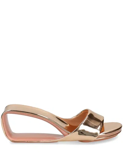 United Nude Mobius 65mm Metallic Mules In Pink