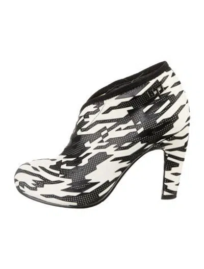 Pre-owned United Nude Nylon Animal Print Boots In White