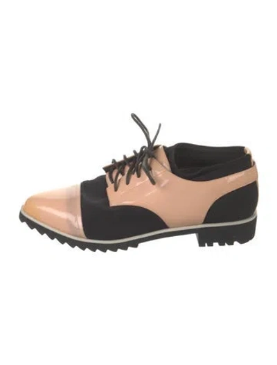 Pre-owned United Nude Patent Leather Colorblock Pattern Oxfords In Black