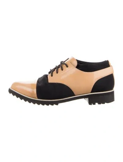 Pre-owned United Nude Patent Leather Colorblock Pattern Oxfords In Blue