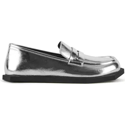 United Nude Poly Loafer Lo In Silver
