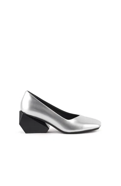 United Nude Ricky Poma Mid Pumps In Silver