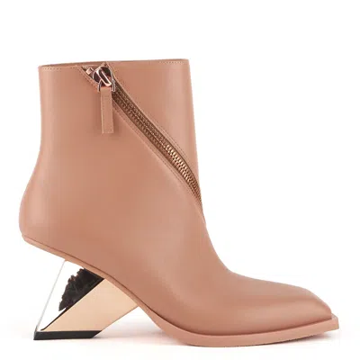 United Nude Rockit Zip Bootie In Neutral