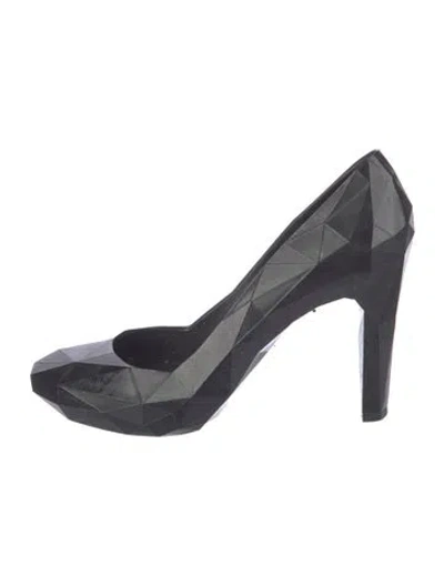Pre-owned United Nude Rubber Pumps In Black