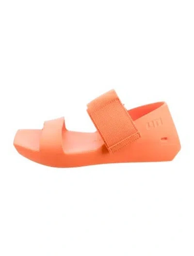Pre-owned United Nude Rubber Slingback Sandals In Orange